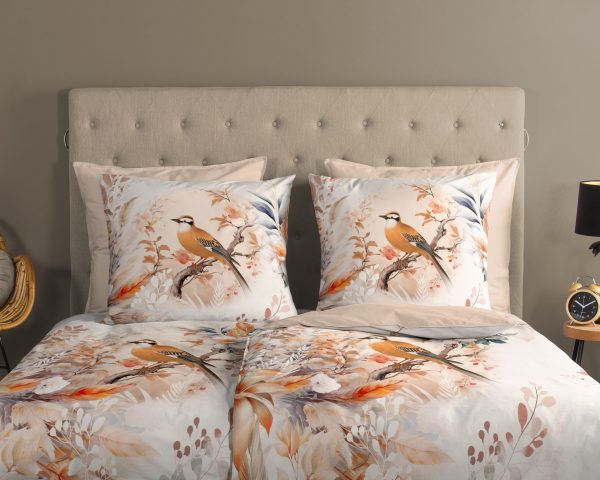 Good Morning Dekbedovertrek "vogel en bloemen" - Multi - (135x200 cm) - Katoen - Afbeelding 3
