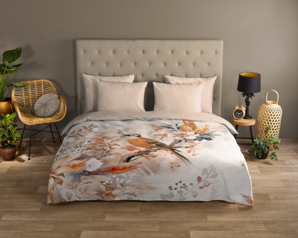 Good Morning Dekbedovertrek "vogel en bloemen" - Multi - (140x200 cm) - Katoen - Afbeelding 2