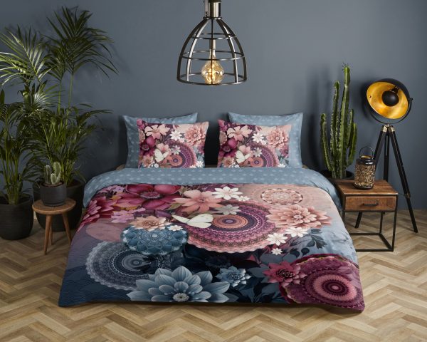 HIP Dekbedovertrek "mandalas & bloemen" - Multi - (200x200/220 cm) - Katoen Satijn - Afbeelding 2