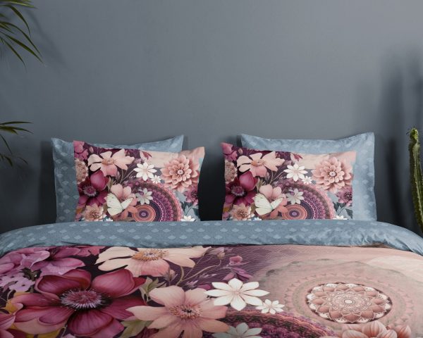 HIP Dekbedovertrek "mandalas & bloemen" - Multi - (200x200/220 cm) - Katoen Satijn - Afbeelding 3