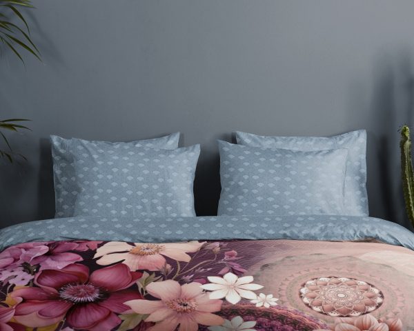 HIP Dekbedovertrek "mandalas & bloemen" - Multi - (140x200 cm) - Katoen Satijn - Afbeelding 3