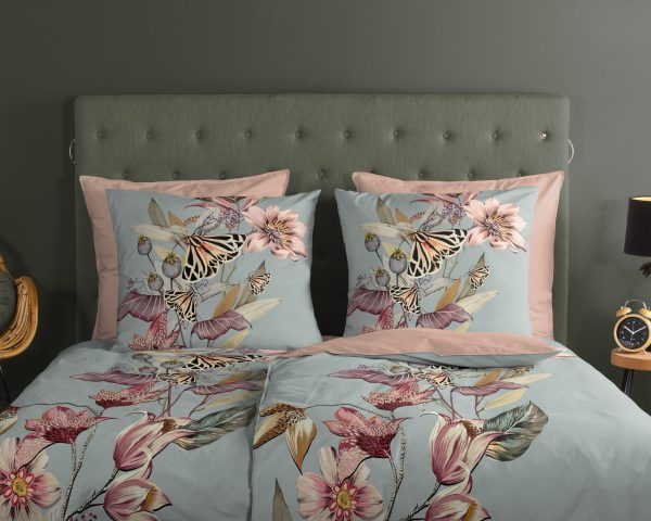 Good Morning Dekbedovertrek "bloemen en vlinders" - Multi - (135x200 cm) - Katoen - Afbeelding 3