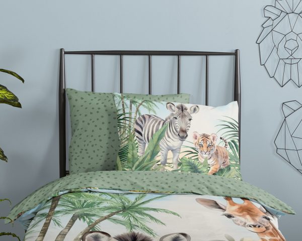 Good Morning Kinderdekbedovertrek "jungle dieren" - Multi - (140x200/220 cm) - Katoen - Afbeelding 3