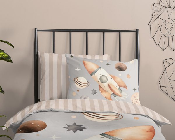 Good Morning Kinderdekbedovertrek "" - Grijs - (140x200/220 cm) - Katoen - Afbeelding 3