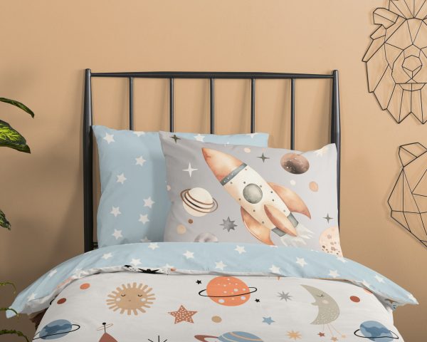 Good Morning Ledikant babydekbedovertrek "planeten" - Multi - (100x135 cm) - Katoen - Afbeelding 3