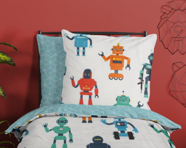Good Morning Kinderdekbedovertrek "robots" - Multi - (135x200 cm) - Katoen - Afbeelding 3