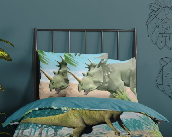 Good Morning Kinderdekbedovertrek "dinosaurussen" - Multi - (140x200/220 cm) - Katoen - Afbeelding 3