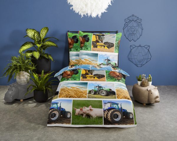 Good Morning Kinderdekbedovertrek "tractor" - Multi - (140x200 cm) - Katoen - Afbeelding 2