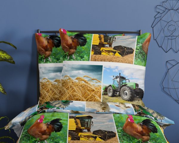 Good Morning Kinderdekbedovertrek "tractor" - Multi - (140x200 cm) - Katoen - Afbeelding 3