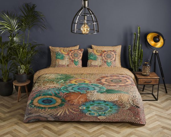 HIP Dekbedovertrek "mandala's en luipaard" - Multi - (200x200/220 cm) - Katoen Satijn - Afbeelding 2
