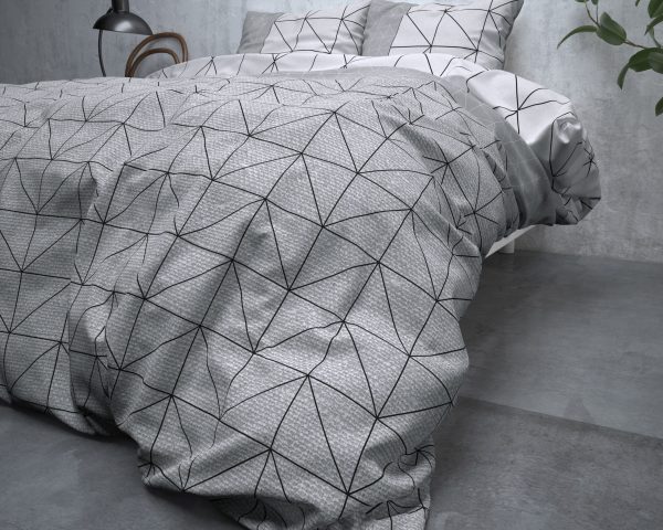 Sleeptime Flanel Gino Grijs 200 x 200/220 cm - Afbeelding 4