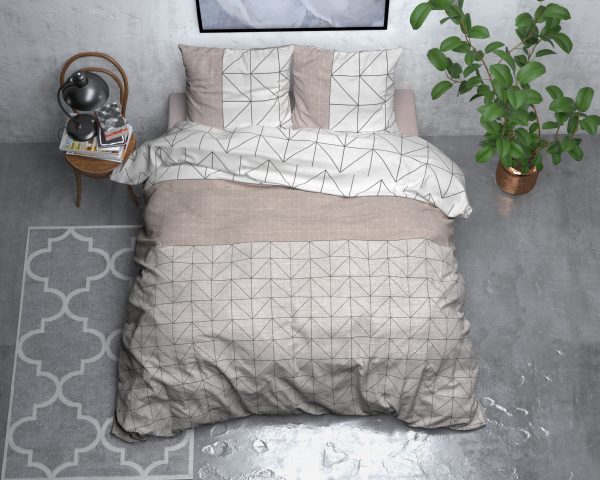 Sleeptime Flanel Gino Taupe 200 x 200/220 cm - Afbeelding 2
