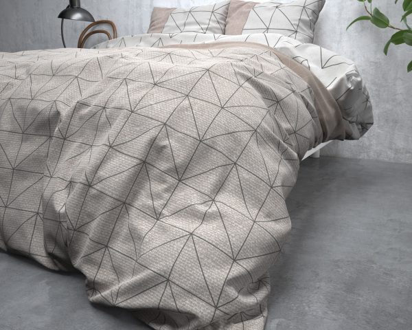 Sleeptime Flanel Gino Taupe 200 x 200/220 cm - Afbeelding 4