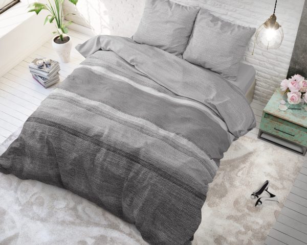 Sleeptime DBO ST ELG Stone Stripe Grey 240x220 cm - Afbeelding 5
