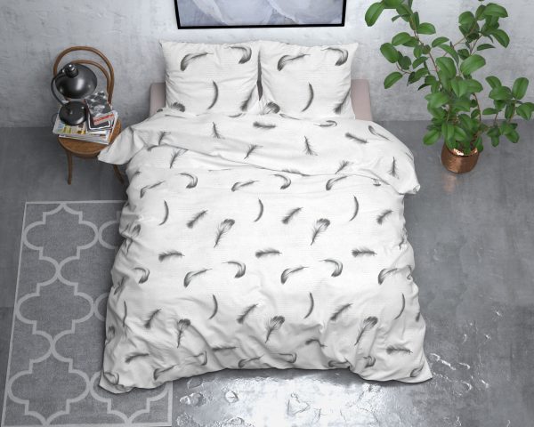 Sleeptime Flanel Vintage Feathers Wit 240 x 200/220 cm - Afbeelding 2