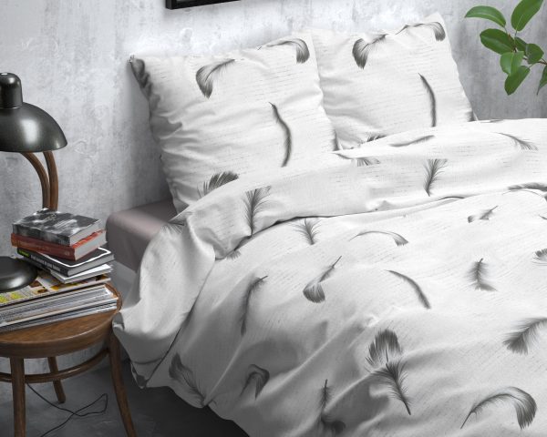 Sleeptime Flanel Vintage Feathers Wit 240 x 200/220 cm - Afbeelding 3