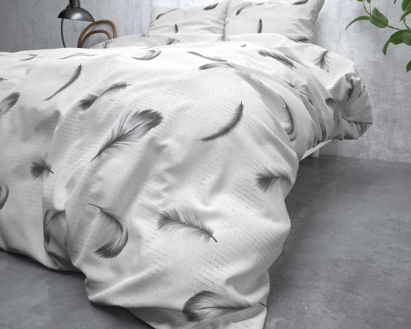Sleeptime Flanel Vintage Feathers Wit 240 x 200/220 cm - Afbeelding 4