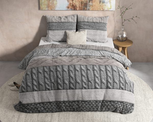Dreamhouse Flanel Elin Taupe 140 x 220 cm - Afbeelding 2