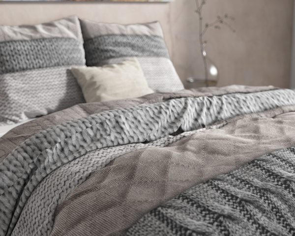Dreamhouse Flanel Elin Taupe 140 x 220 cm - Afbeelding 4
