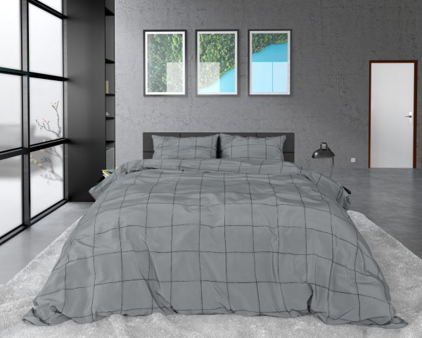 Dreamhouse Deep check Grey 140 x 220 cm - Afbeelding 4
