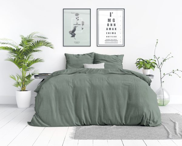 Dreamhouse Stone Washed Groen 135 x 200 cm - Afbeelding 3
