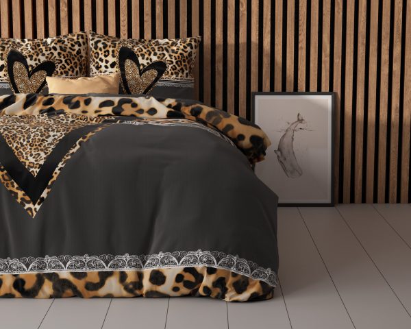 Sleeptime Panther Love Heart Bruin 135 x 200/220 cm - Afbeelding 3