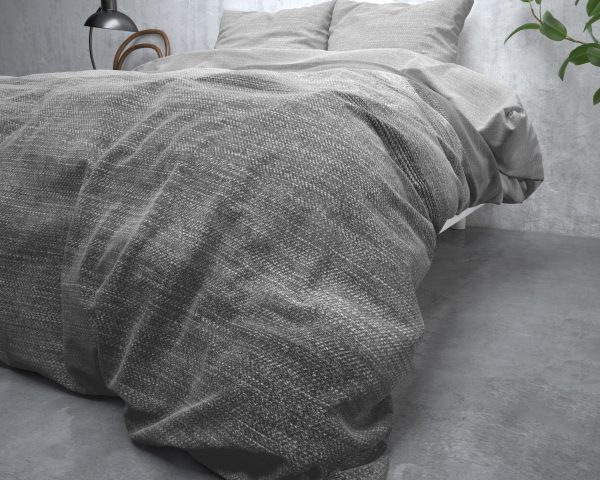 Sleeptime Flanel Stone Stripe Grijs 240 x 200/220 cm - Afbeelding 4
