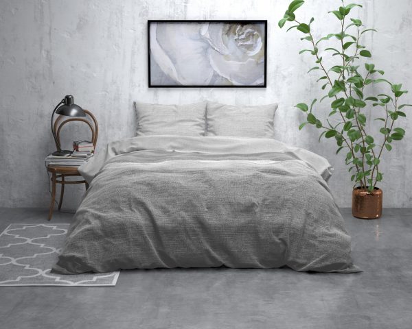 Sleeptime Flanel Stone Stripe Grijs 240 x 200/220 cm - Afbeelding 5