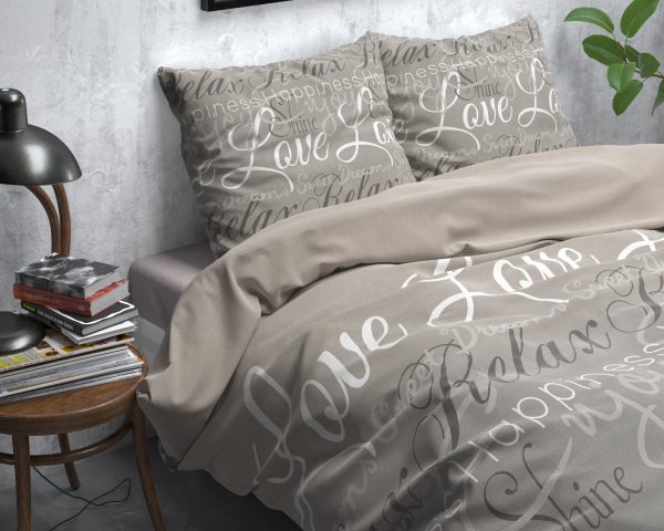 Sleeptime Flanel Love and Relax Taupe 200 x 200/220 cm - Afbeelding 3