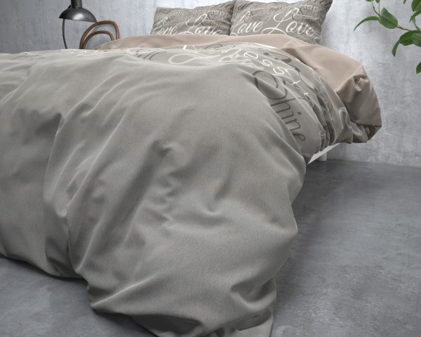 Sleeptime Flanel Love and Relax Taupe 200 x 200/220 cm - Afbeelding 4