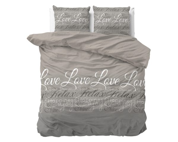 Sleeptime Flanel Love and Relax Taupe 200 x 200/220 cm