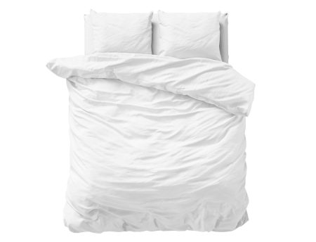 Primaviera Deluxe Uni Satijn Dekbedovertrek Wit 200 x 200/220 cm