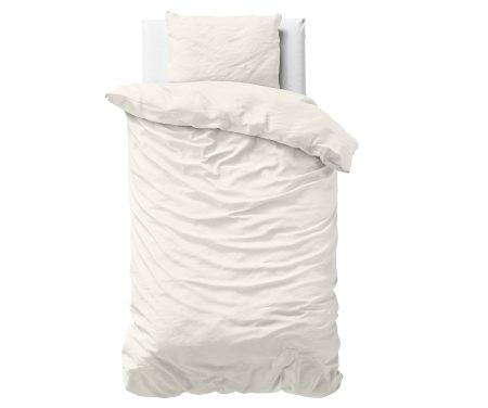 Primaviera Deluxe Uni Satijn Dekbedovertrek Creme 135 x 200/220 cm