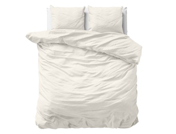 Primaviera Deluxe Uni Satijn Dekbedovertrek Creme 200 x 200/220 cm