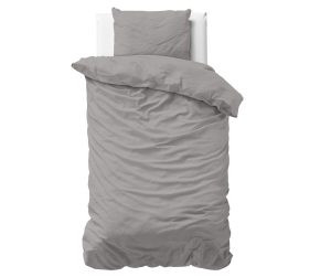 Primaviera Deluxe Uni Satijn Dekbedovertrek Grijs 140 x 200/220 cm