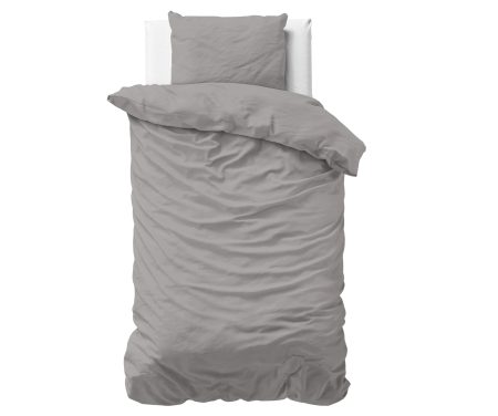 Primaviera Deluxe Uni Satijn Dekbedovertrek Grijs 140 x 200/220 cm