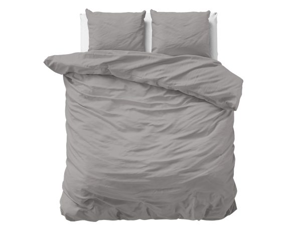 Primaviera Deluxe Uni Satijn Dekbedovertrek Grijs 135 x 200/220 cm
