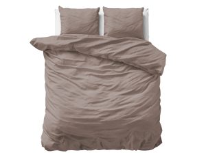 Primaviera Deluxe Uni Satijn Dekbedovertrek Taupe 240 x 200/220 cm