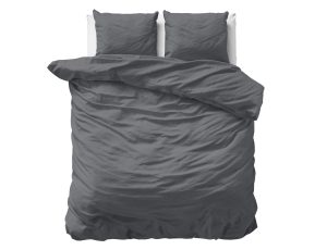 Primaviera Deluxe Uni Satijn Dekbedovertrek Antraciet 240 x 200/220 cm