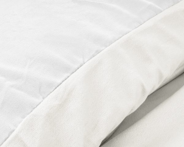 Sleeptime Velvet Uni Dekbedovertrek Wit 140 x 220 cm - Afbeelding 3