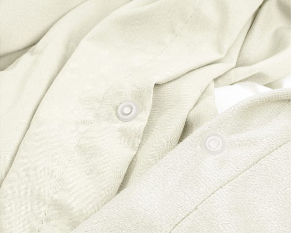 Sleeptime Velvet Uni Dekbedovertrek Creme 140 x 220 cm - Afbeelding 4