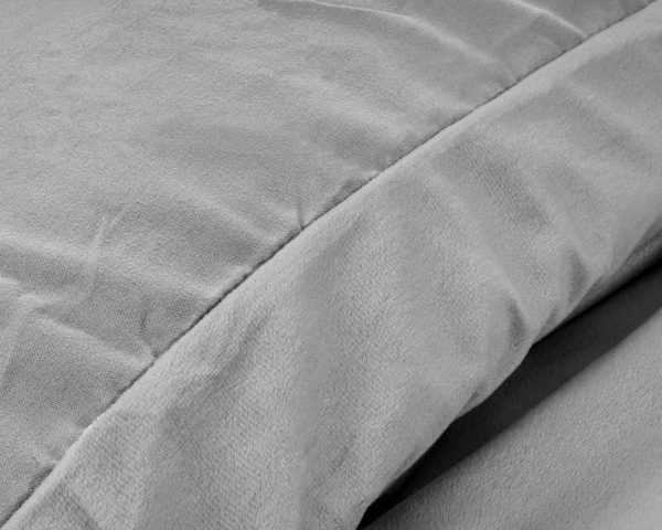 Sleeptime Velvet Uni Dekbedovertrek Grijs 240 x 220 cm - Afbeelding 3