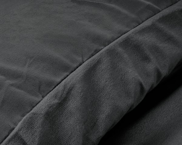 Sleeptime Velvet Uni Dekbedovertrek Antraciet 140 x 220 cm - Afbeelding 3
