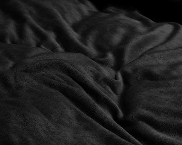 Sleeptime Velvet Uni Dekbedovertrek Zwart 240 x 220 cm - Afbeelding 4