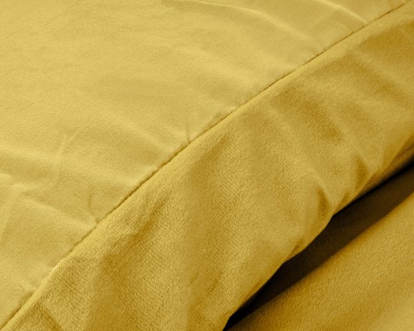 Sleeptime Velvet Uni Dekbedovertrek Goud 200 x 220 cm - Afbeelding 3