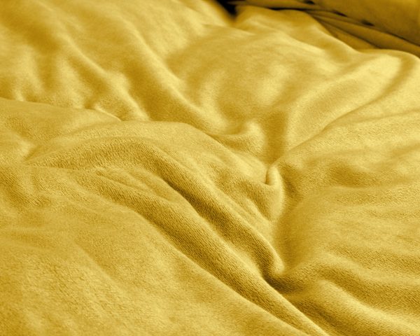 Sleeptime Velvet Uni Dekbedovertrek Goud 200 x 220 cm - Afbeelding 4