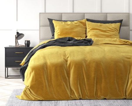 Sleeptime Velvet Uni Dekbedovertrek Goud 240 x 220 cm