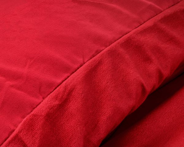 Sleeptime Velvet Uni Dekbedovertrek Rood 240 x 220 cm - Afbeelding 3