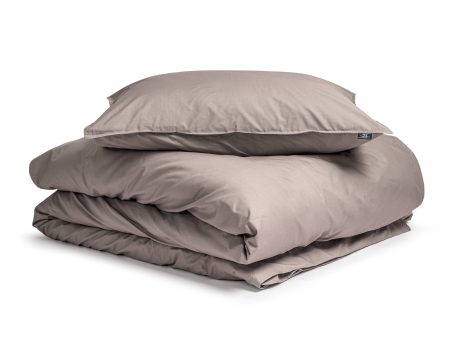 Primaviera Deluxe Egyptisch Katoen Uni Dekbedovertrek Taupe 135 x 200/260 cm