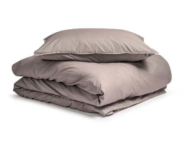 Primaviera Deluxe Egyptisch Katoen Uni Dekbedovertrek Taupe 135 x 200/260 cm